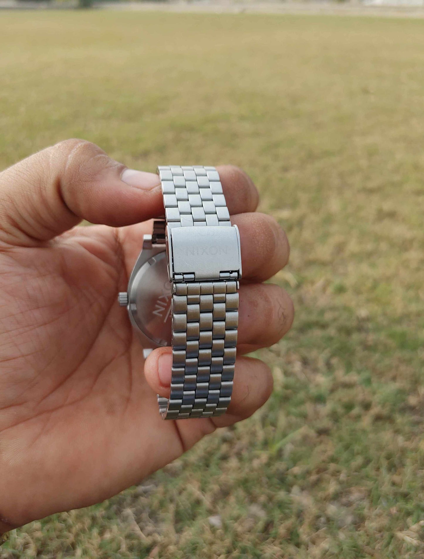 Nixon Date o Graph Watch For Men in Blue Case Diameter