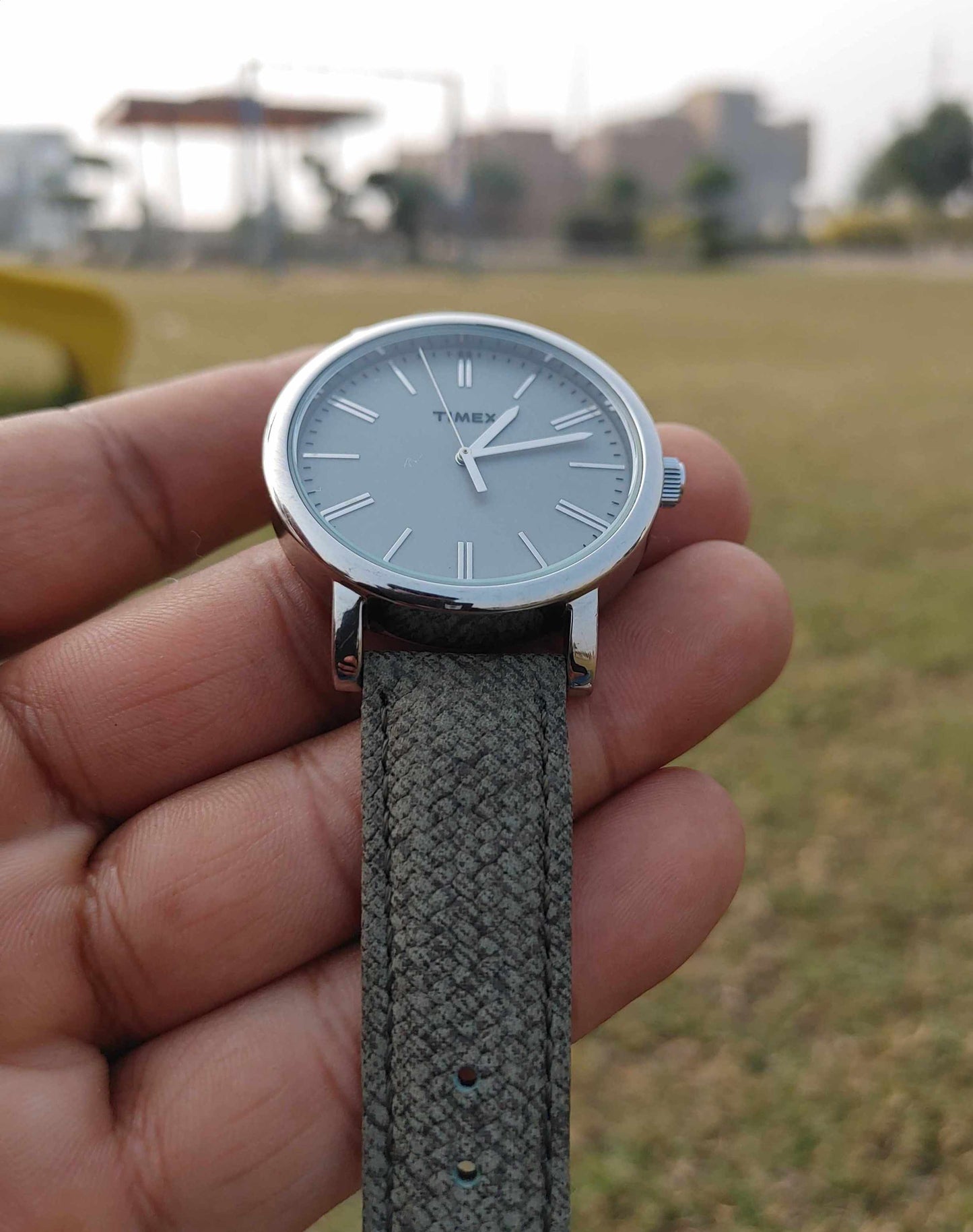Timex Indiglo Grey Dial Stainless-steel Case Diameter 40mm Dress Watch For Men