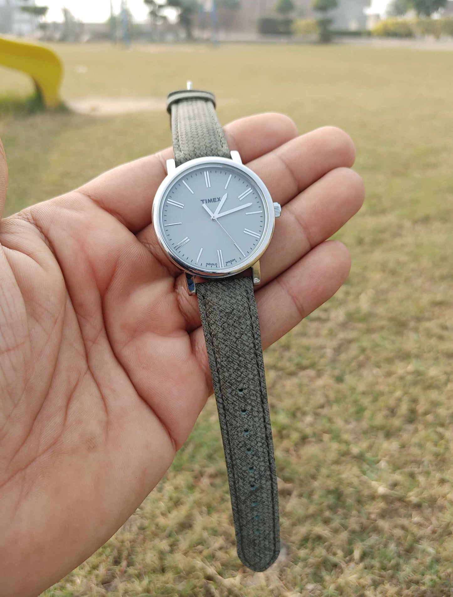 Timex Indiglo Grey Dial Stainless-steel Case Diameter 40mm Dress Watch For Men