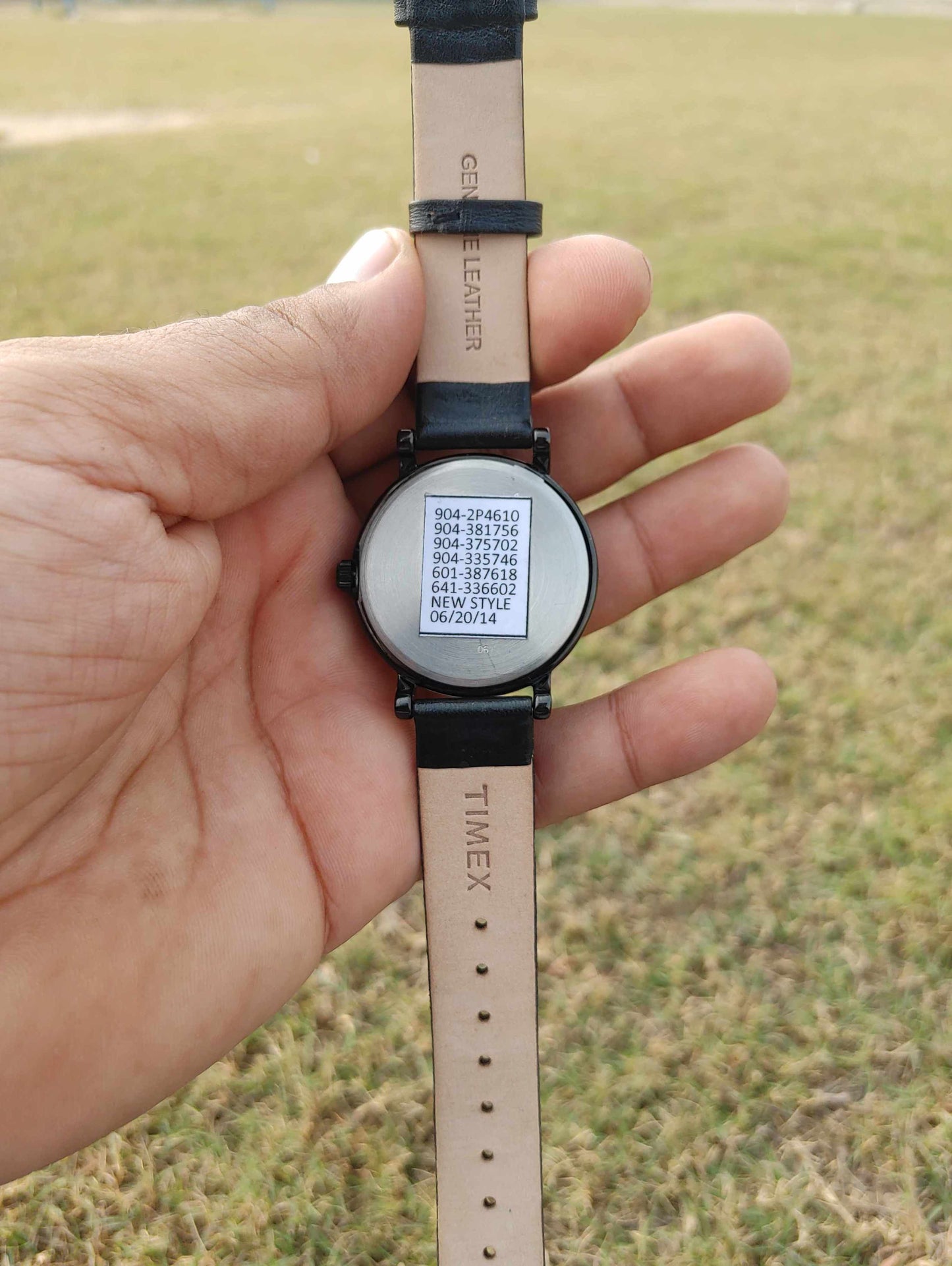 Timex Indiglo Black Leather Strap WR Series Watch For Men