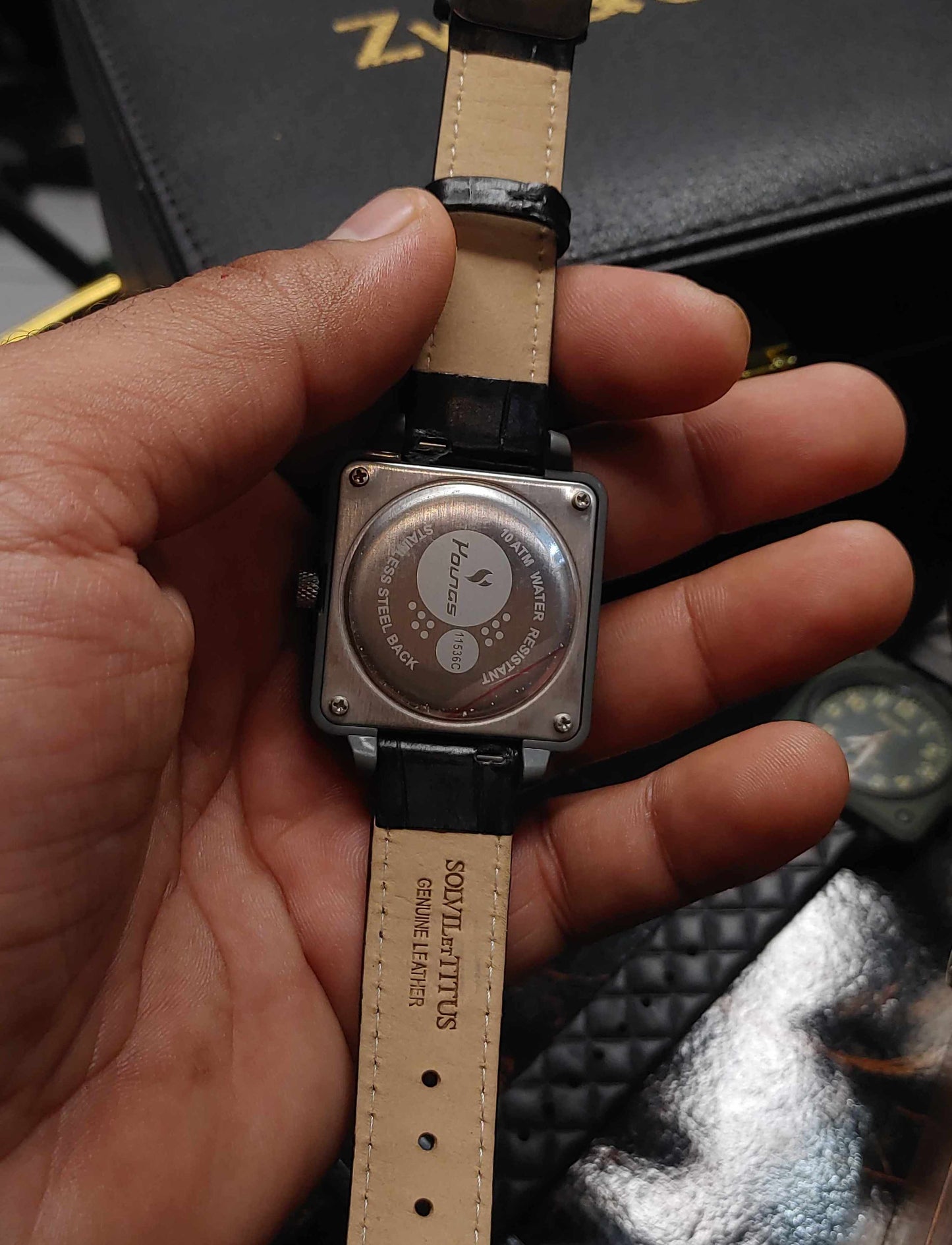 Youngs Military Caae Diameter Quartz Wrist Watch For Men 100% Authentic With Solvilet Titus