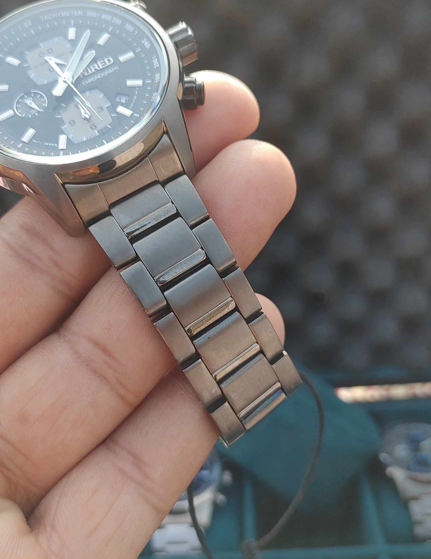Wired Chronograph Watch For Men Matelic Dark Colour