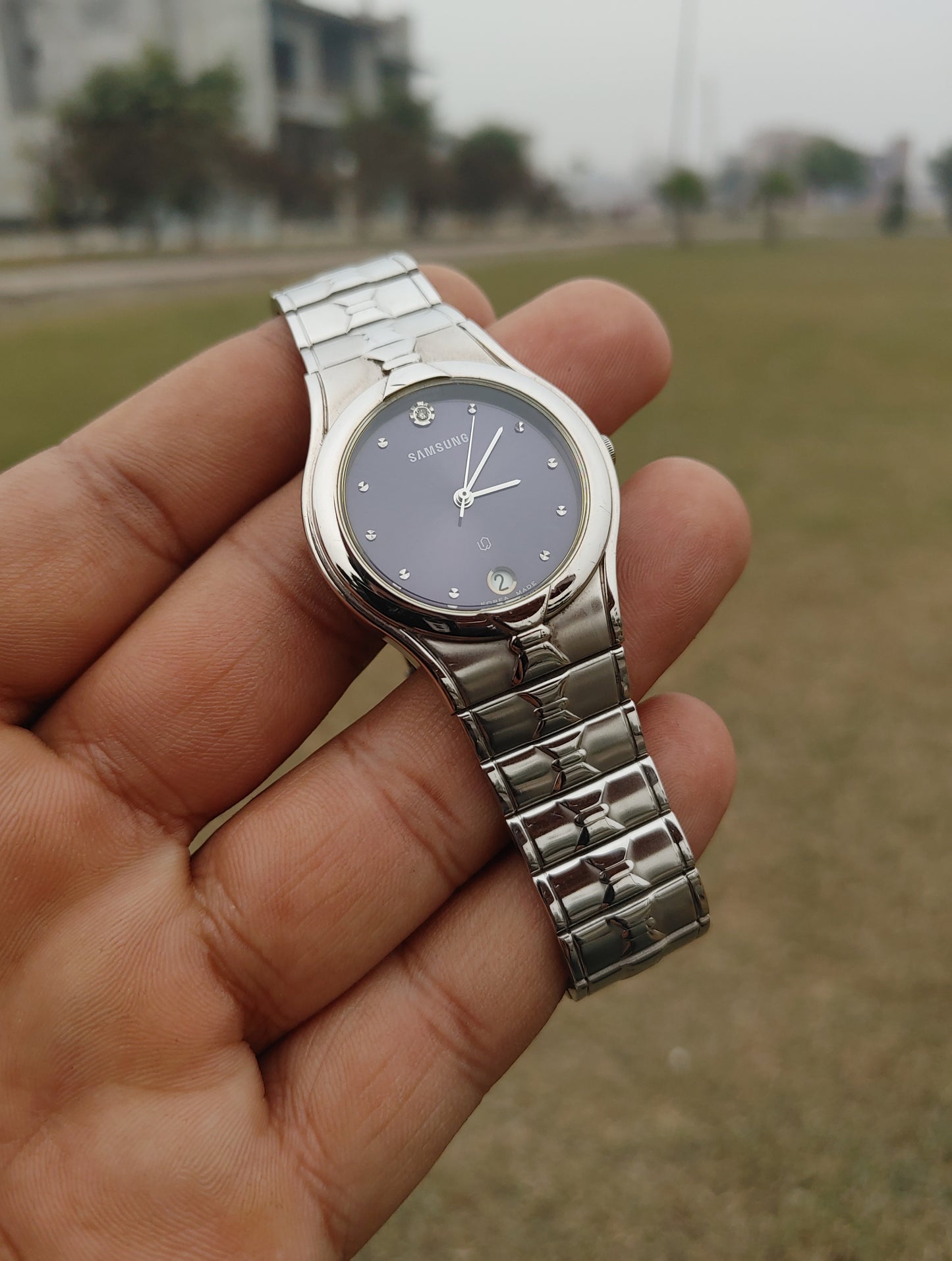 Samsung Watch Purple Dial 38mm Case Diameter Vintage Watch For Men