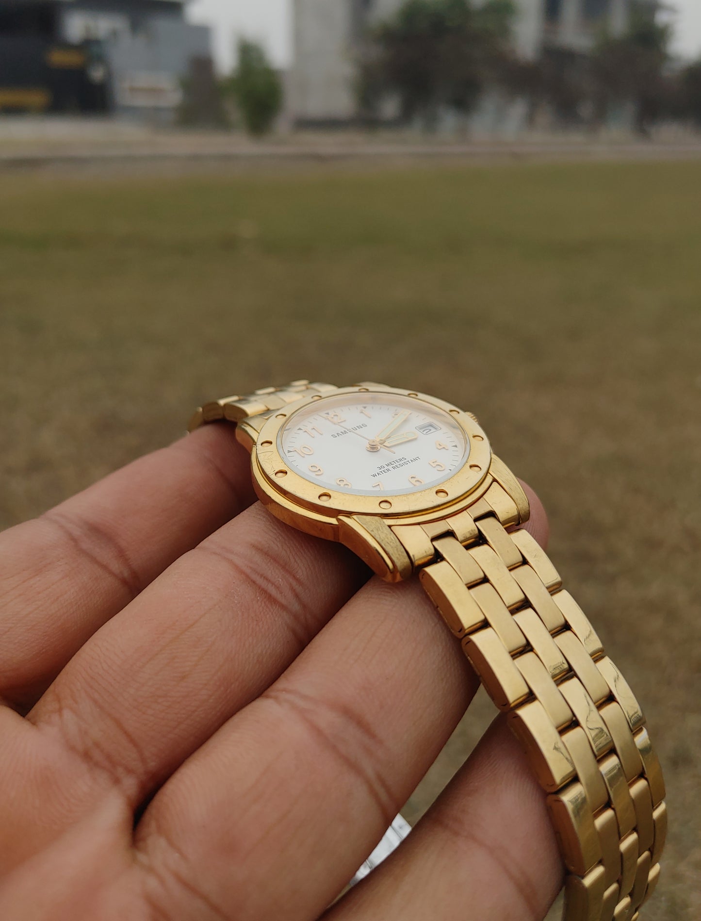 Samsung Vintage Gold Colour Quartz 90s Korea Made Watch For Men