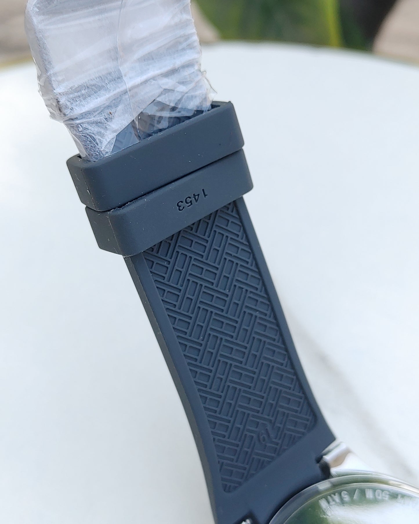 Tom.y Hilfiger Grey Rubber Strap Wrist Watch For Men Stainless Steel Case Diameter Sports Watch
