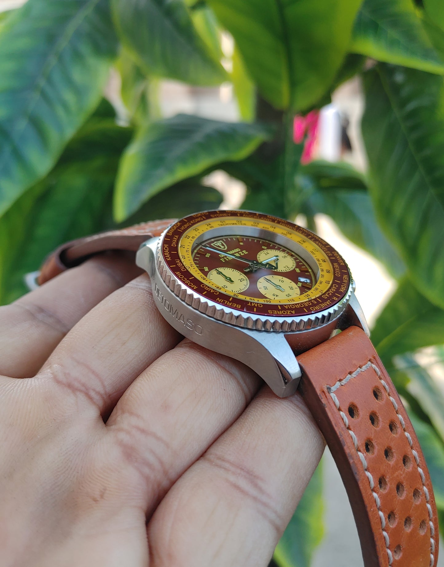 Firenze Sl1624c(CH) Watch For Men leather Strap