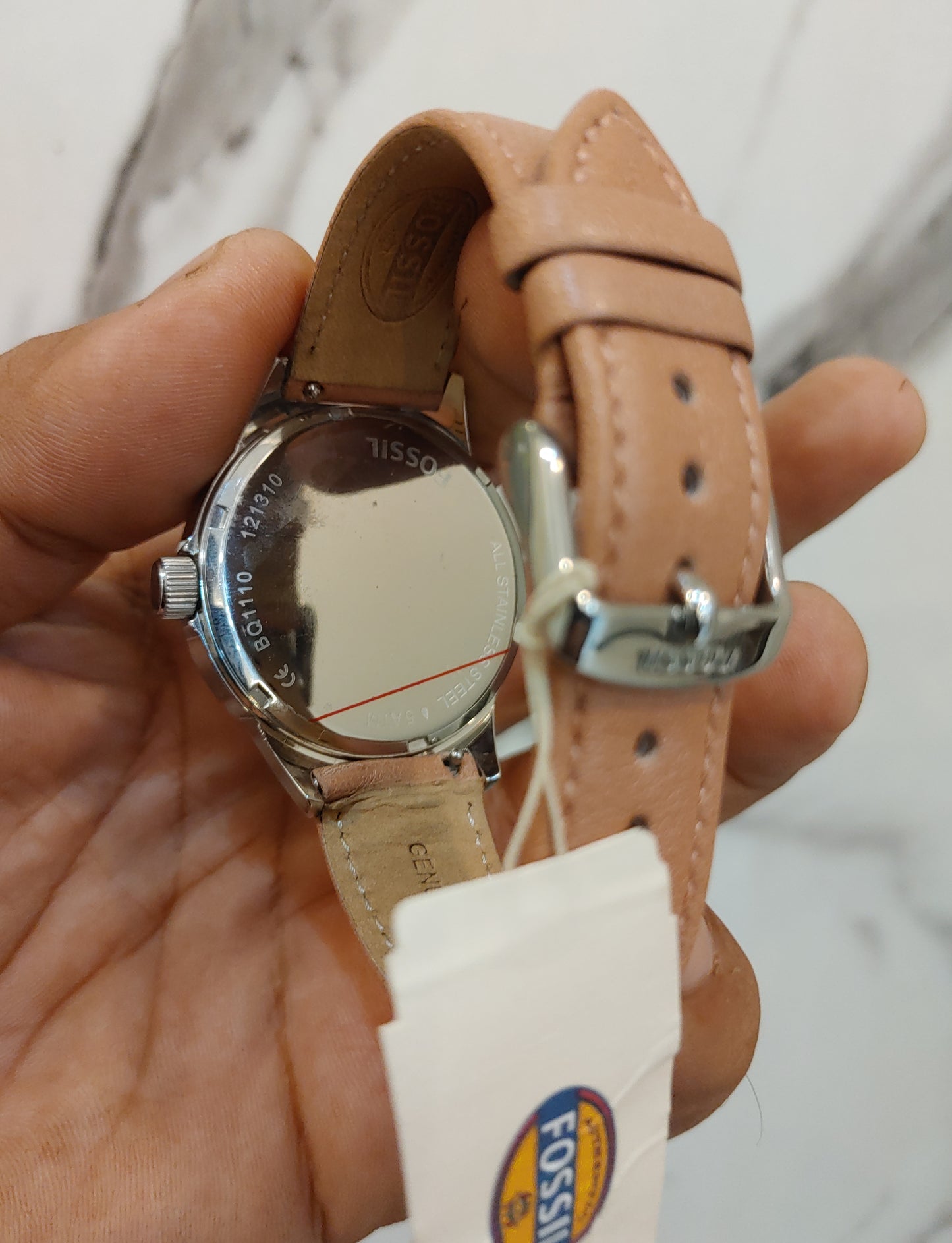 Fossil BQ1110 Leather Strap Watch For Women