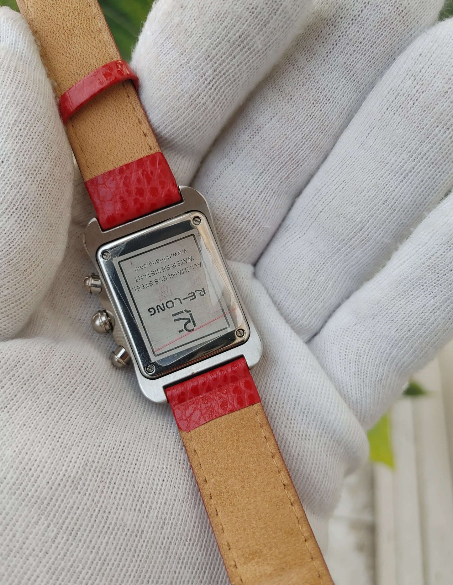 Re Long Chronograph Leather Strap Watch For Men