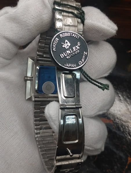 Dunlex 3200 Gold Japan Movement Sqaure Dial Watch