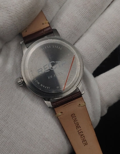 Recta Brown Dial Leather Strap Watch For Men