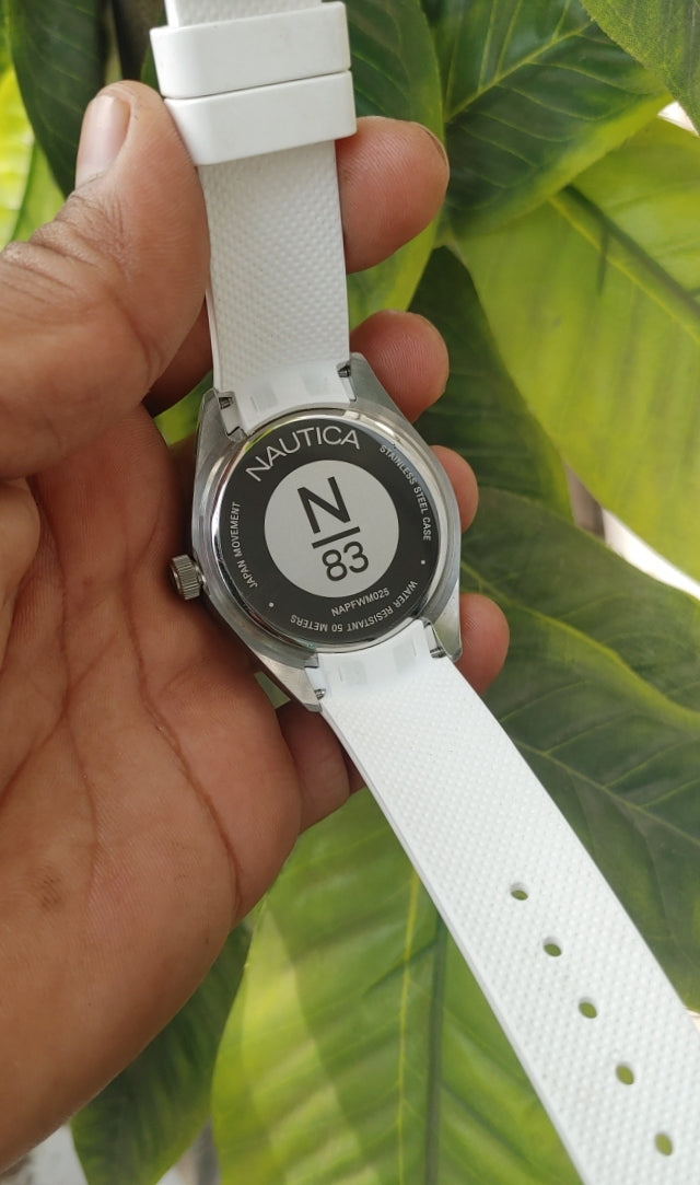 Nautica N83 NAPFWM025 Rubber Strap Watch For Men