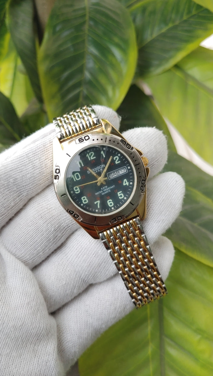 Swanson Two Tone 5y23-8A60 Watch For Men