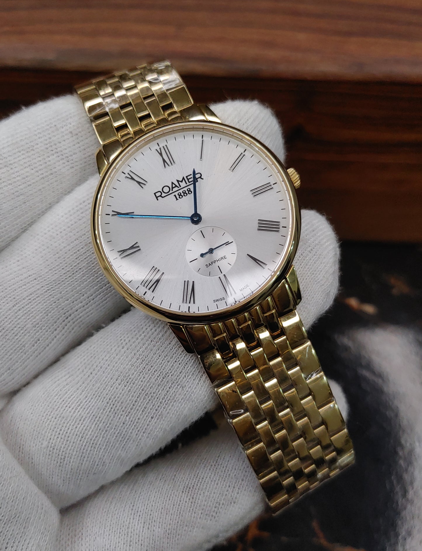 Roamer 1881 Gold Colour Swiss Watch For Men