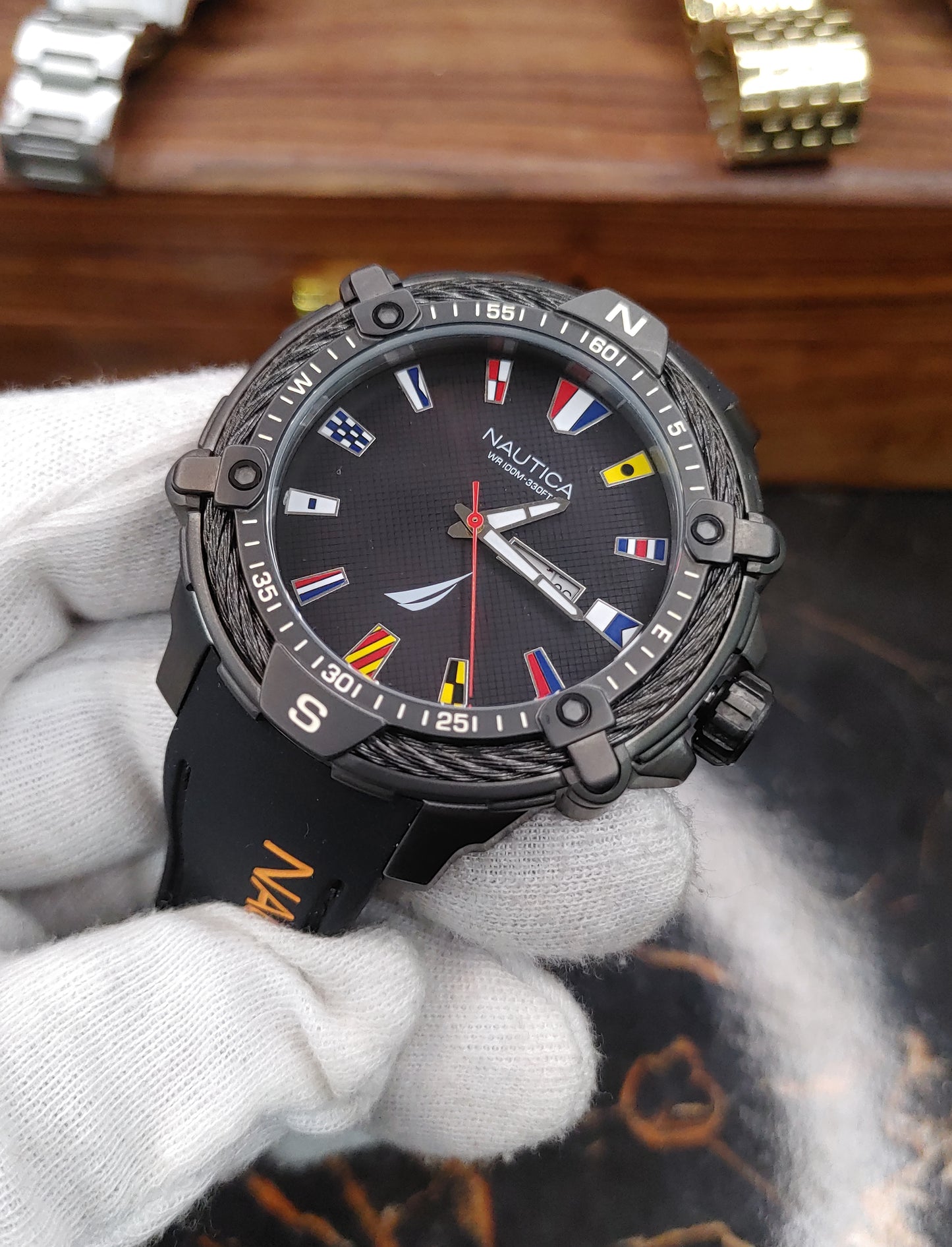 Nautica Sports Country Flags Dial Watch