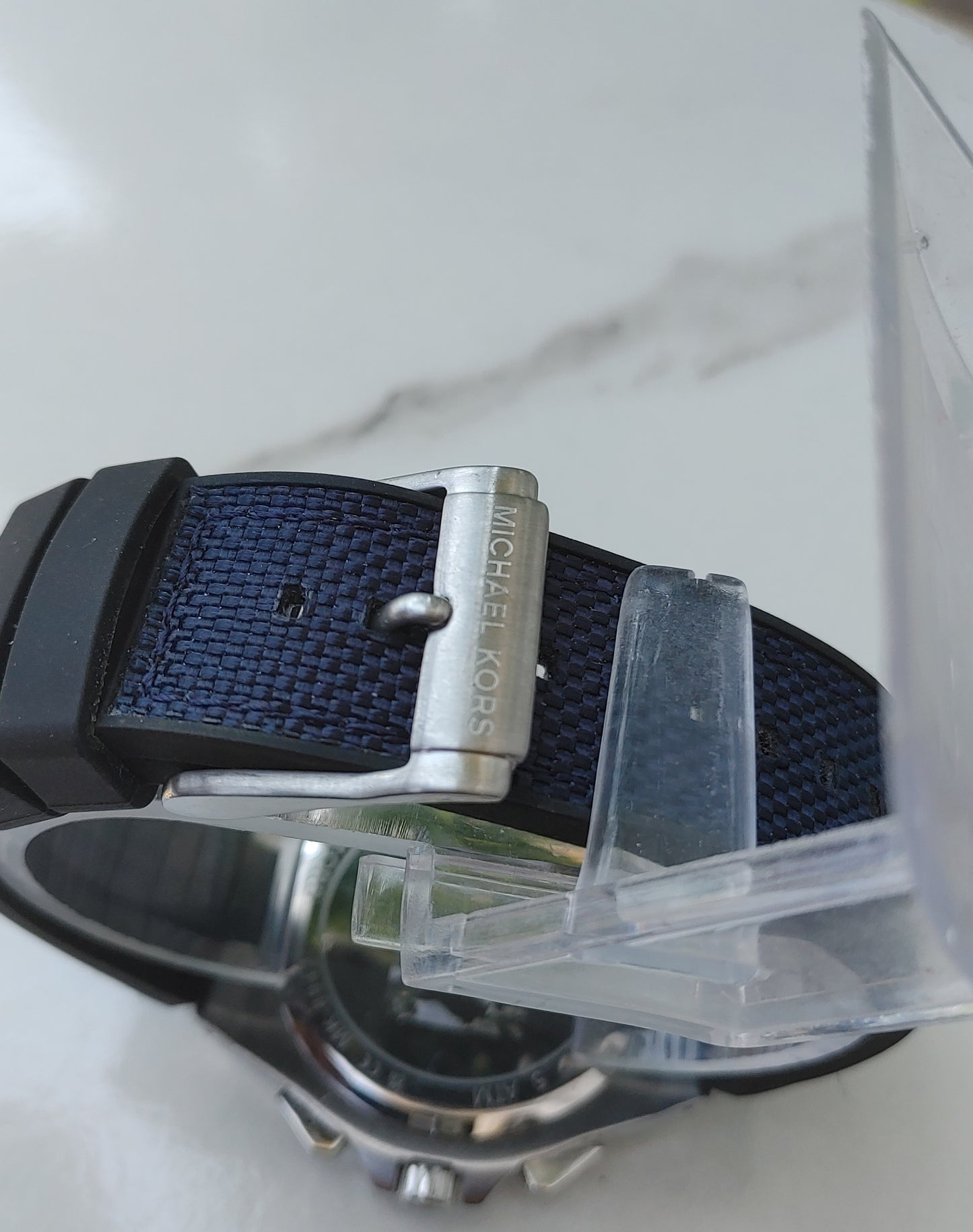 Michael Kors Lennox Chronograph Black & Navy Nylon Men's Watch MK8942