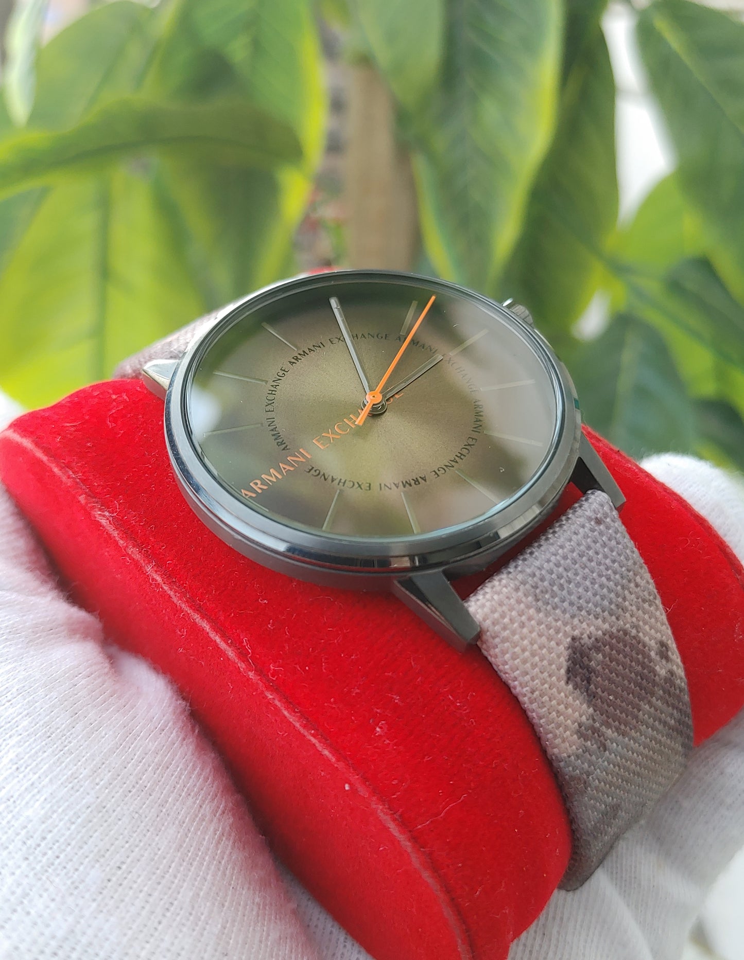 Armani Exchange AX2753 Men's Beige Leather Strap Watch