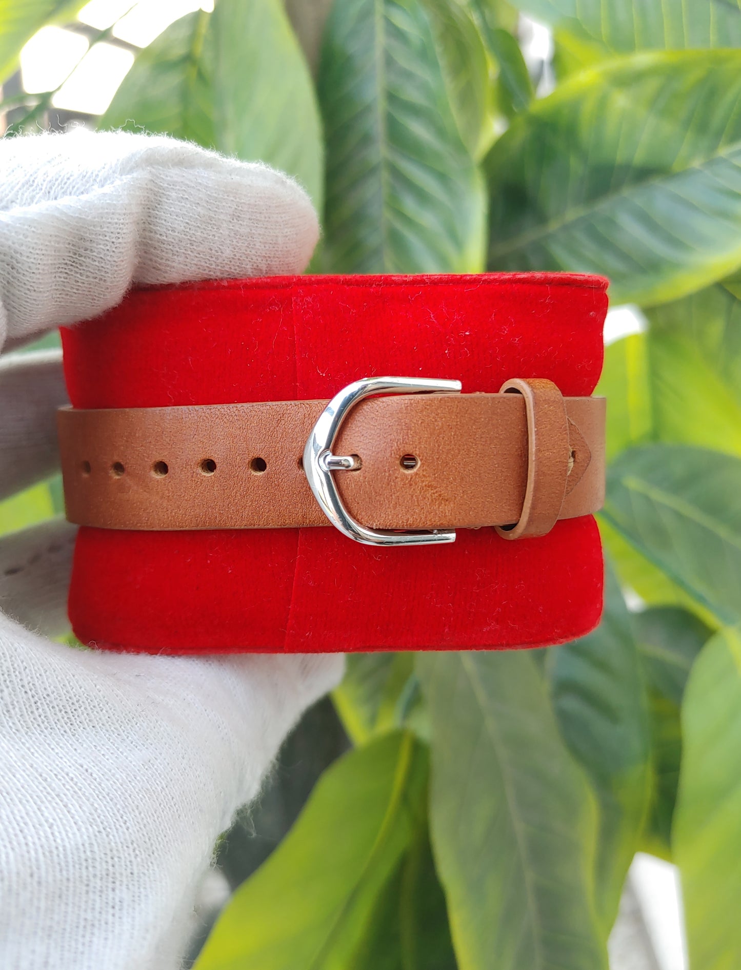 YEMA Paris YM 480 Men's Silver-Tone Quartz Tank Watch with Brown Leather Strap