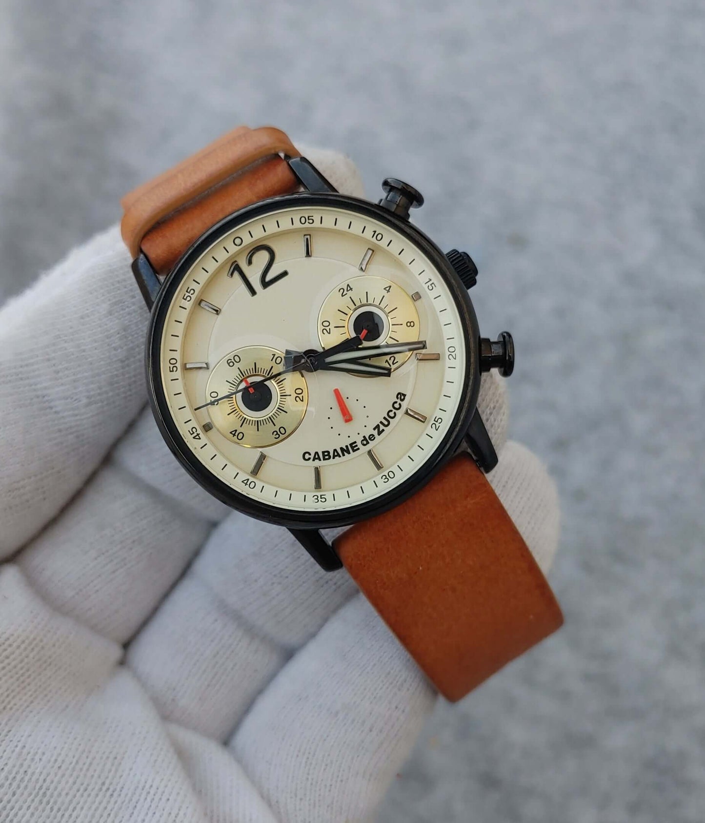 Cabane de Zucca Owl Shape Dial Chrongraph Watch For Men