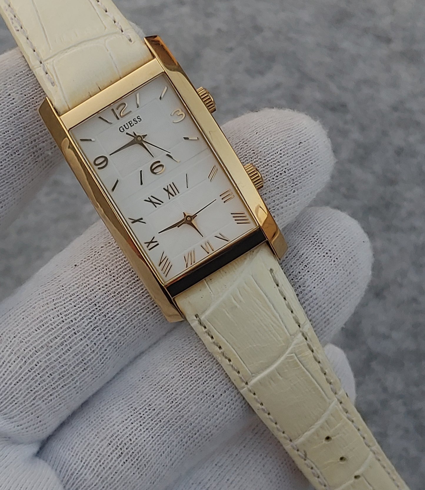 Unisex GUESS GC Collection Tank Dual Time Seconds Watch GC25500