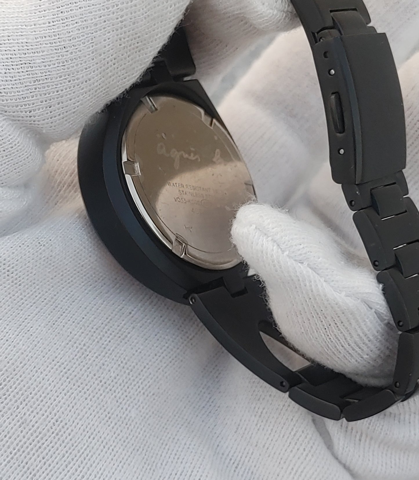 agnes b. New World Exploration Chronograph Watch - Black x Gold / 39mm