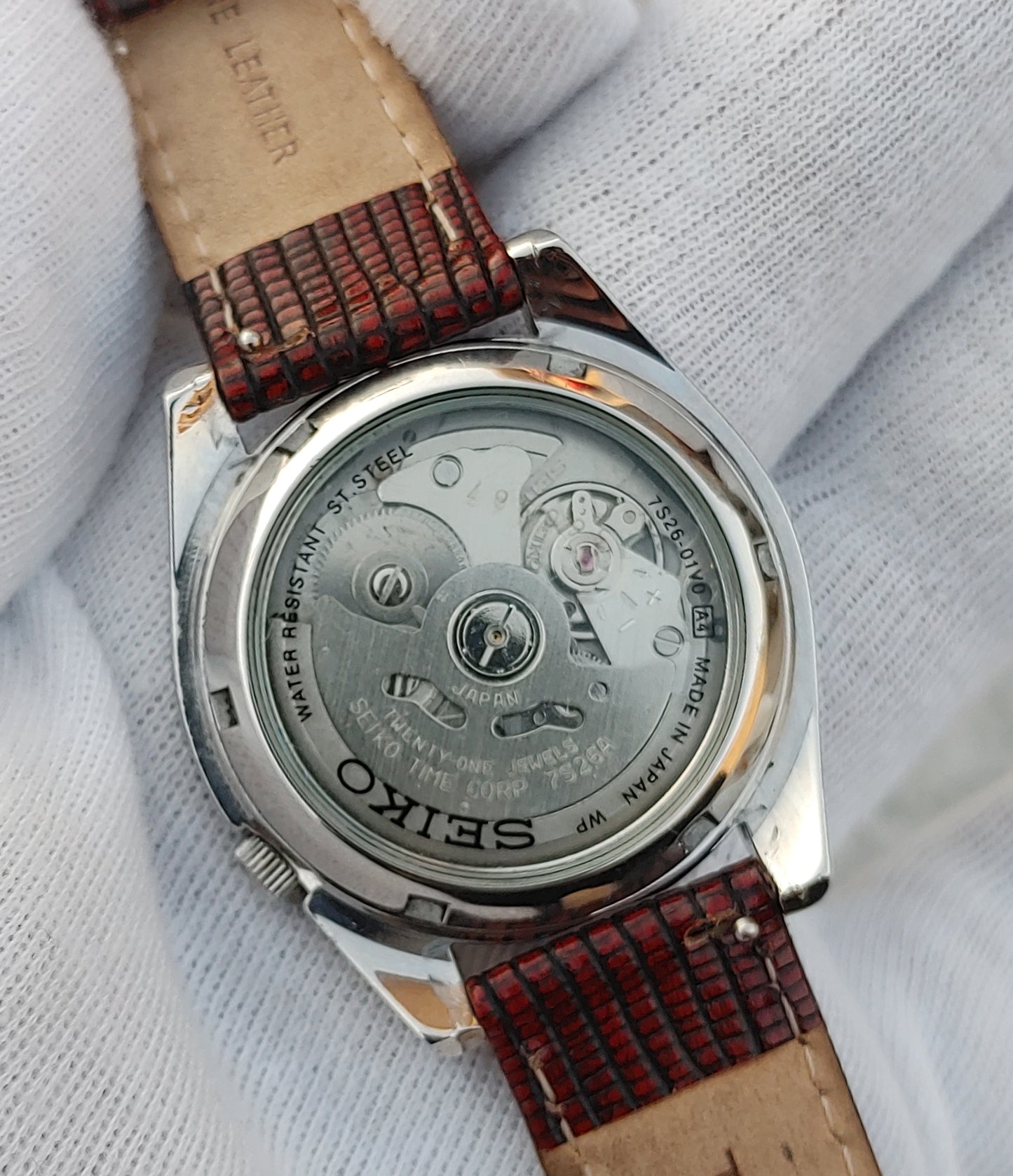 Seiko 5 Automatic Leather Strap Men's Watch