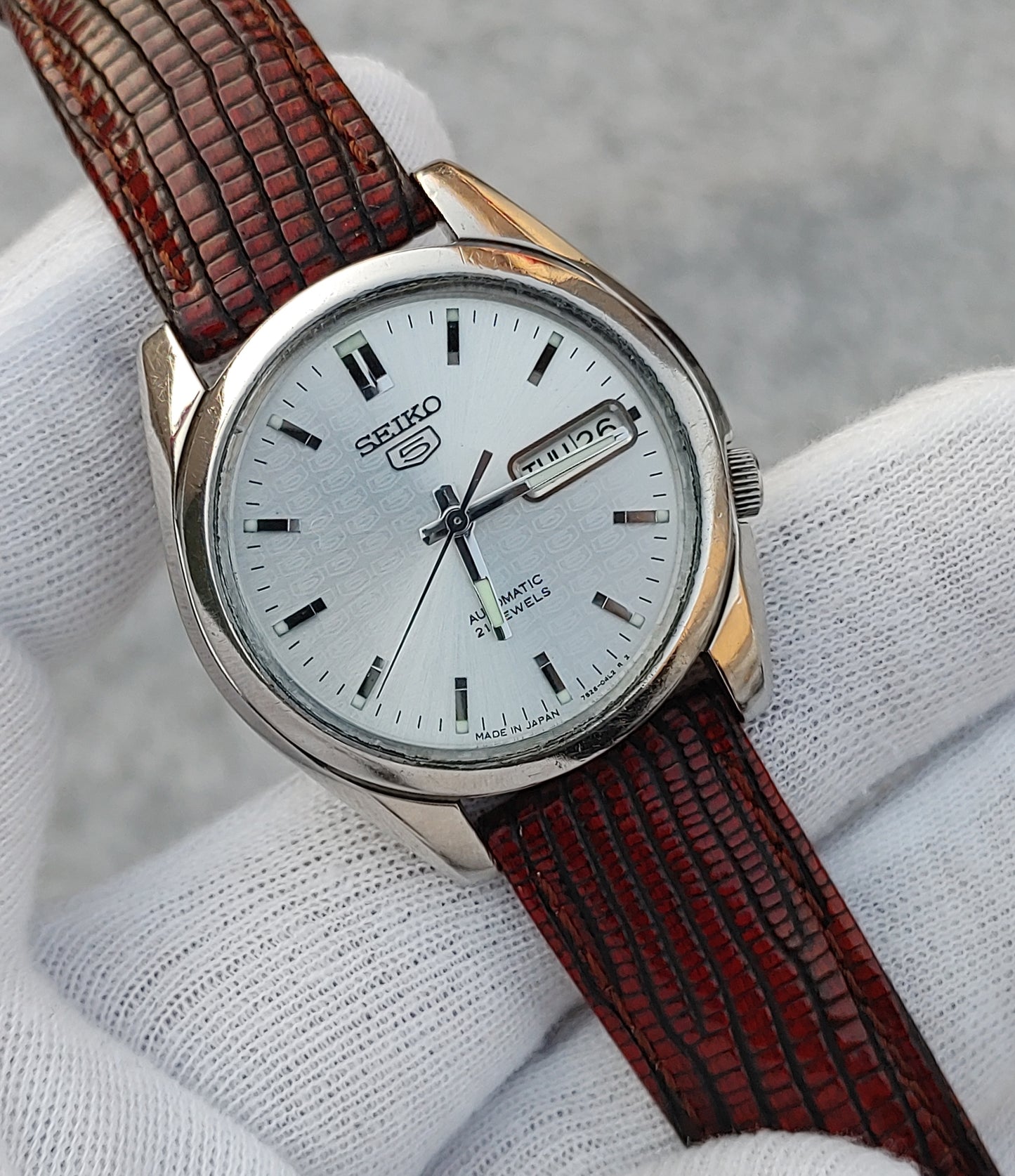 Seiko 5 Automatic Leather Strap Men's Watch