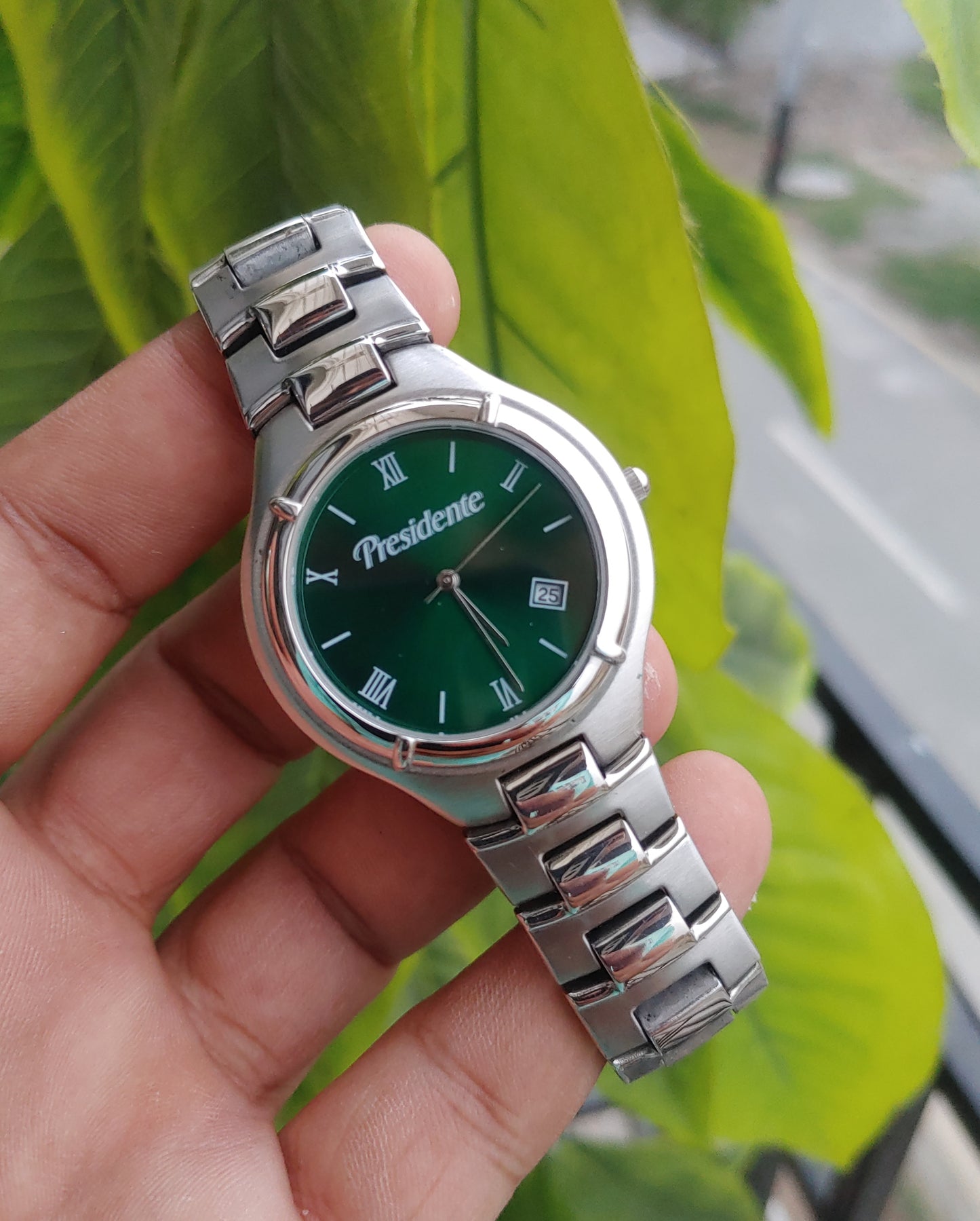 Presidente Green Dial Men's Vintage Watch