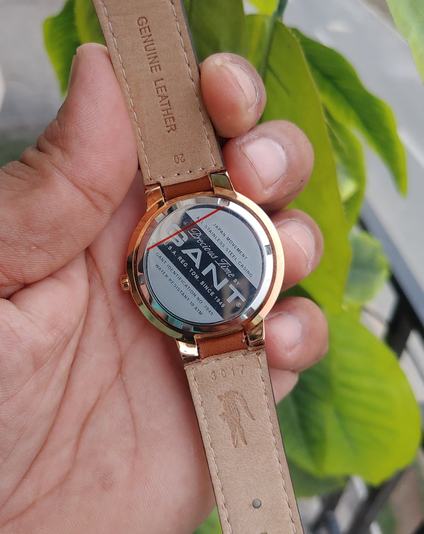 Gant Marion Analog Grey Dial Strap Leather Men's Watch