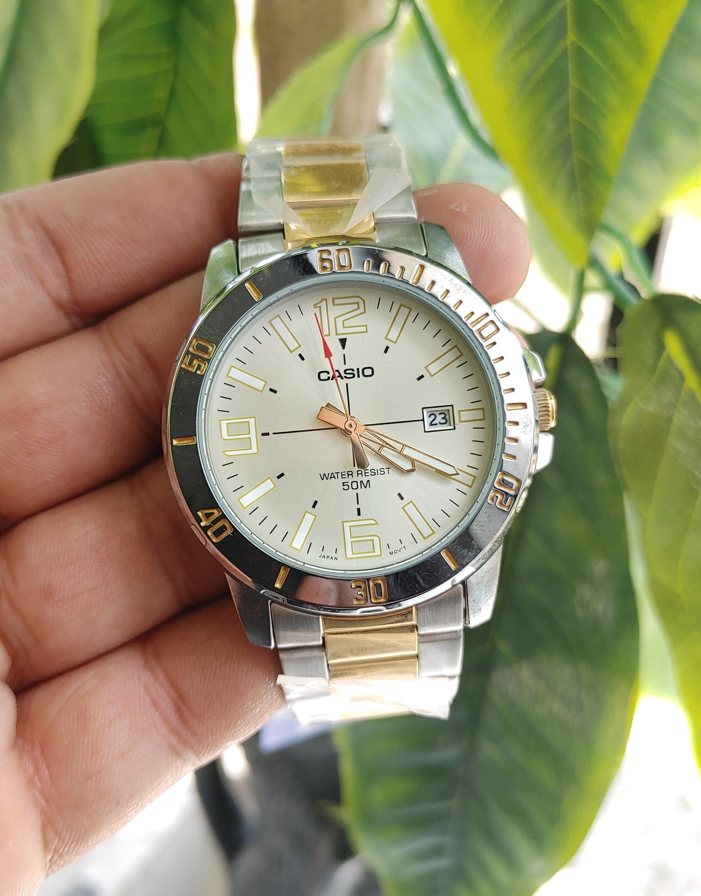 Casio MTP-VD01SG-9BV Men’s Two-Tone Stainless Steel Watch with Gold Dial – Sporty & Casual Analog Style