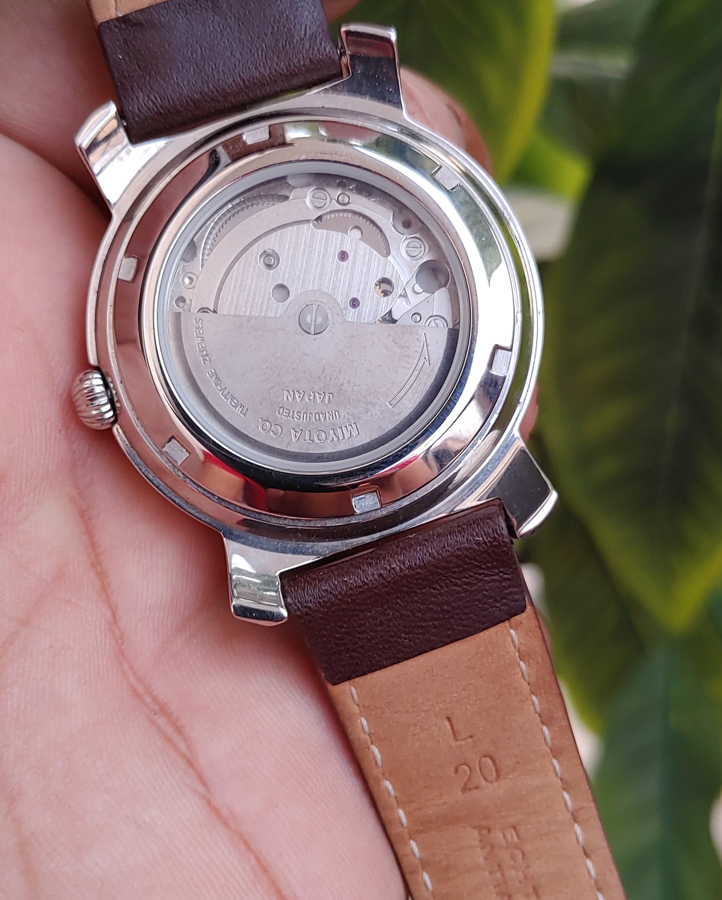 Europa Automatic Japan Movement Leather Strap Men's Watch