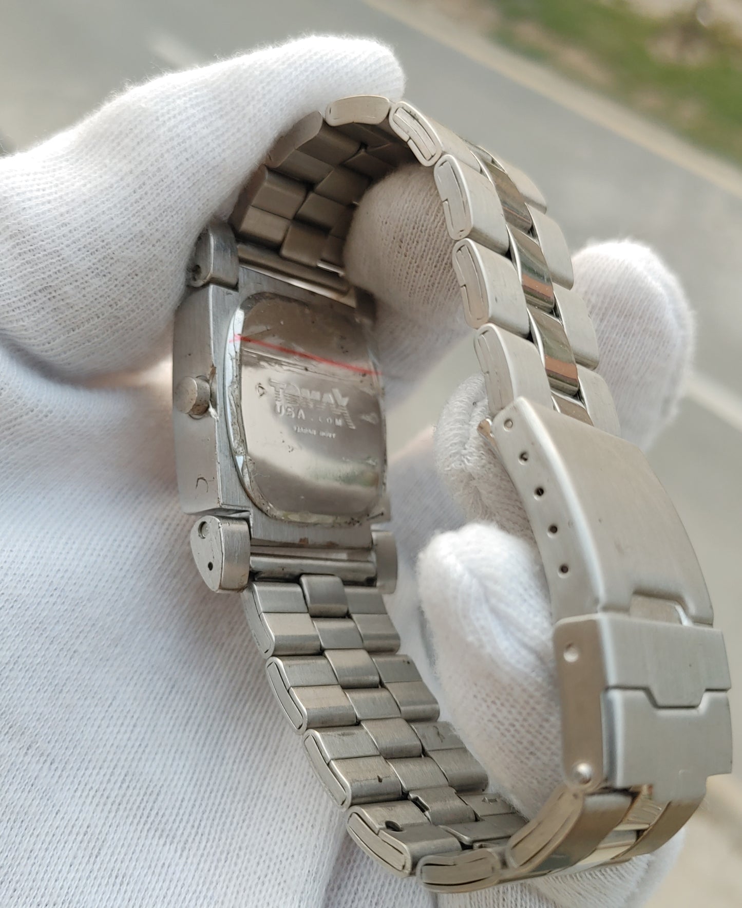 Prestige Sqaure Dial Vintage Stainless-steel Men's Watch