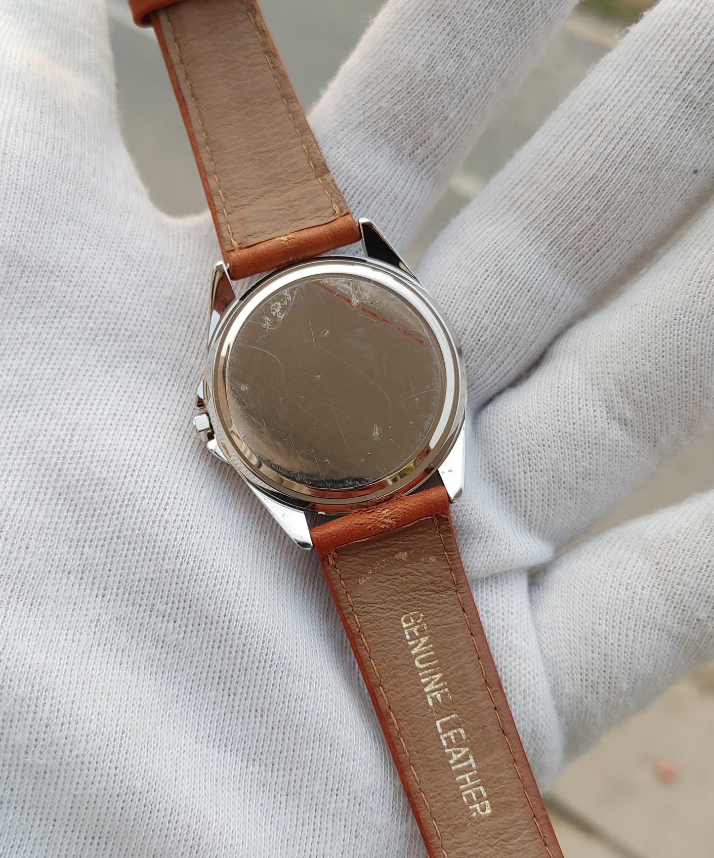 Auto Concept Men's Light Brown leather Strap Watch