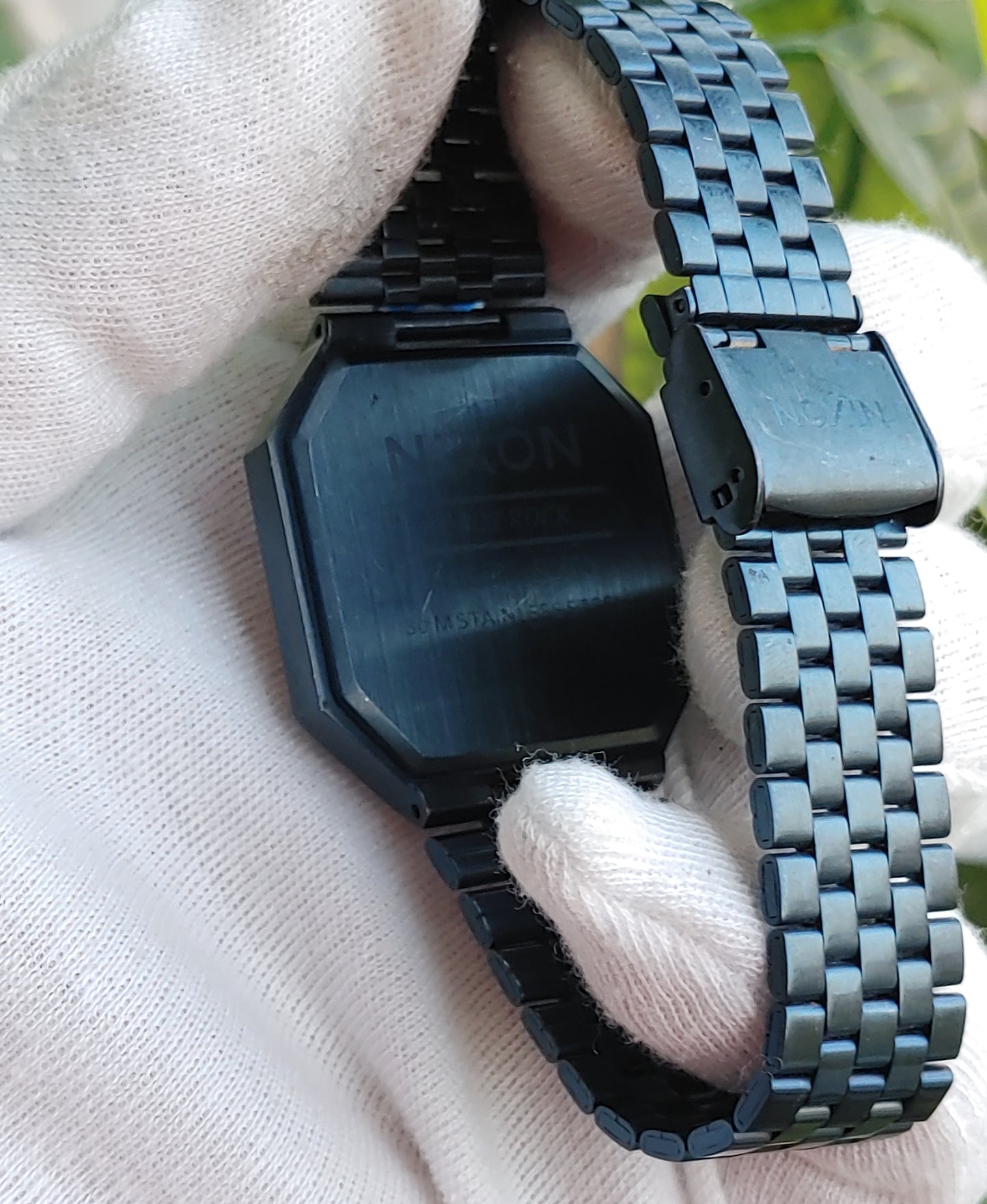 Nixon The Re-Run A158-300 Stainless Steel Digital Watch – Retro LCD Display for Men