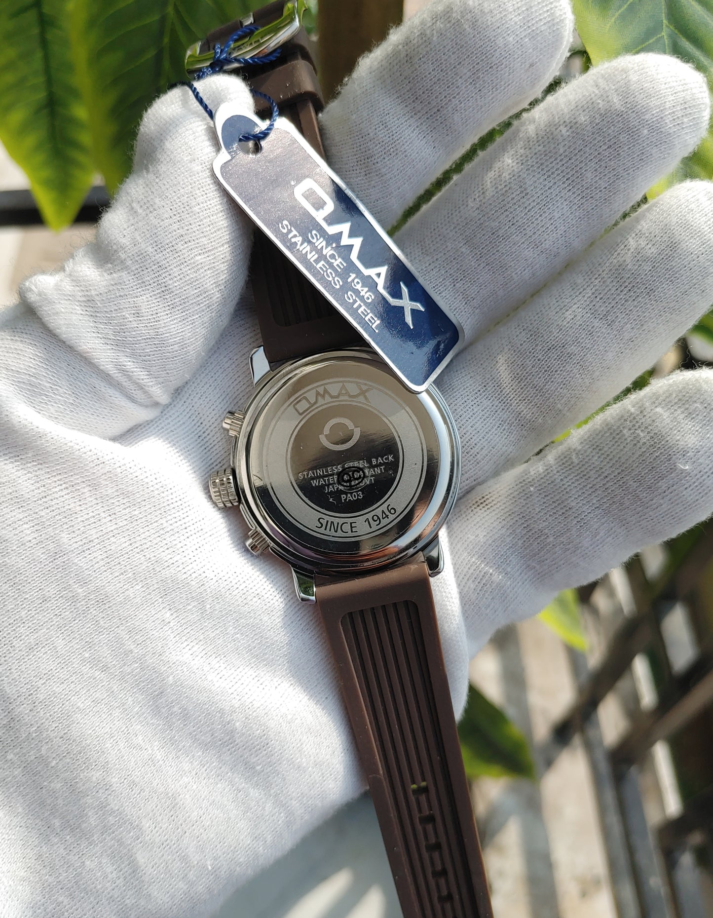Omax PA03 Leather Strap Watch