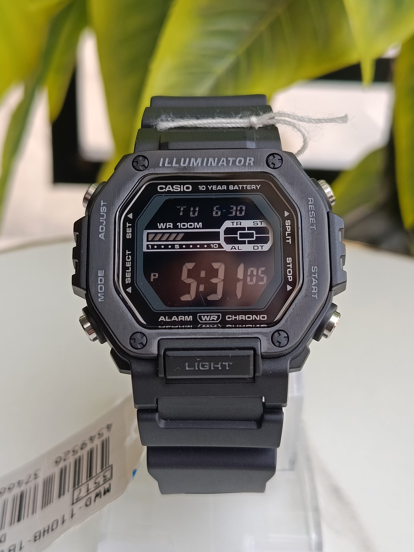 Casio MWD-110H-8BVDF Men’s Digital Watch – Black Resin Strap, 100M Water Resistance