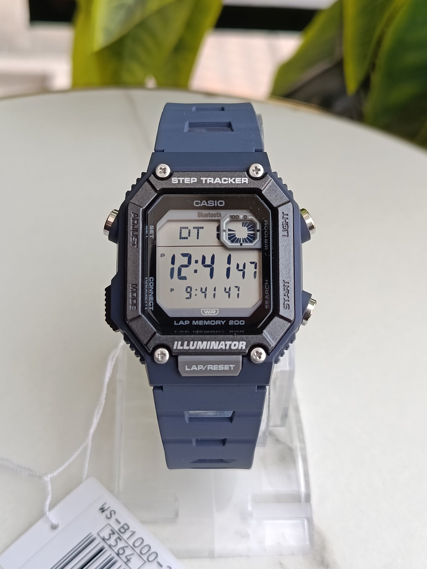 Casio WS-B1000-2AVDF Digital Sports Watch – 100M Water Resistance, Bluetooth Connectivity