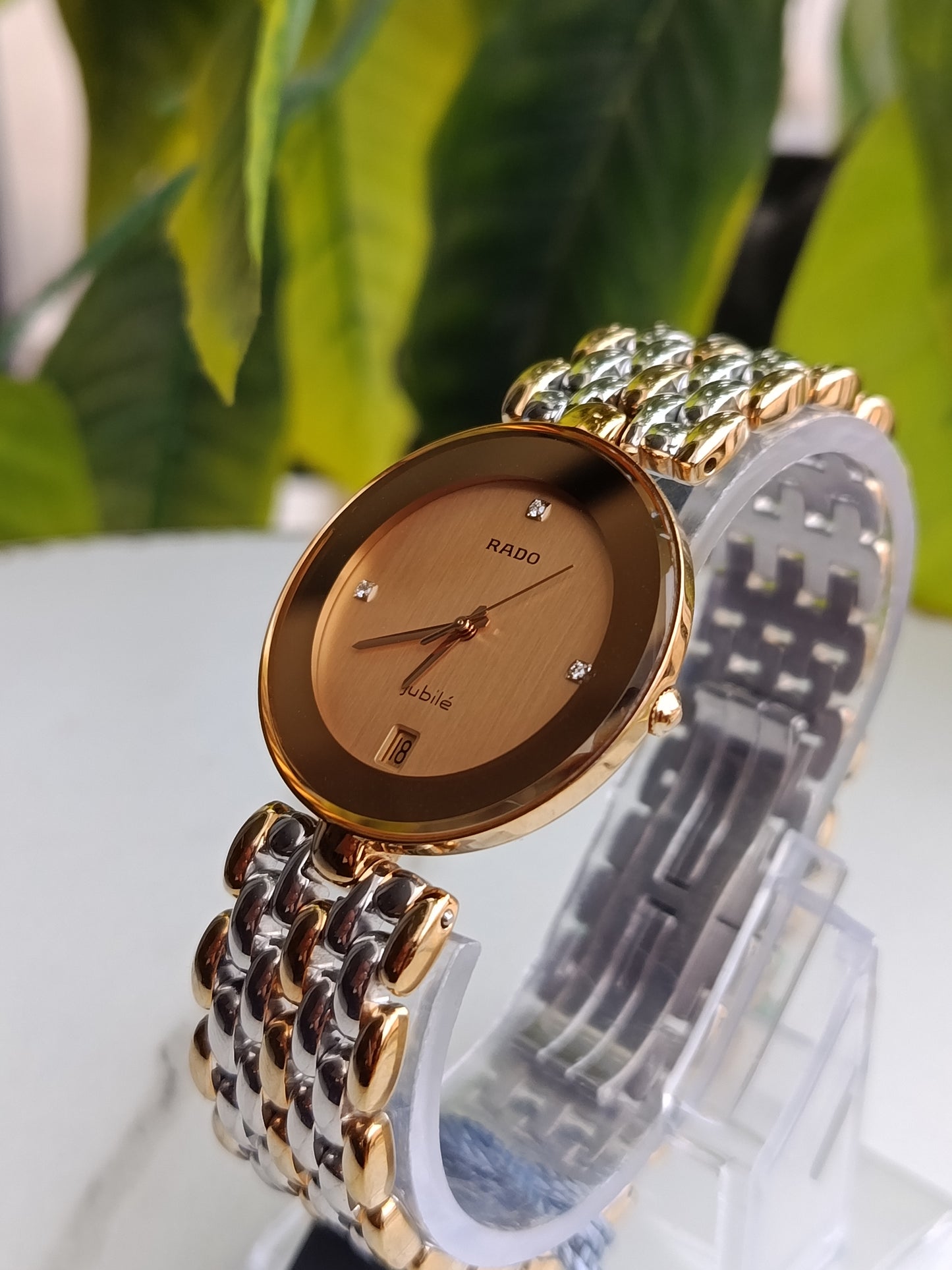 Rado Double Tone Jubilee Men’s Swiss Watch – Luxury Timepiece for Gentlemen