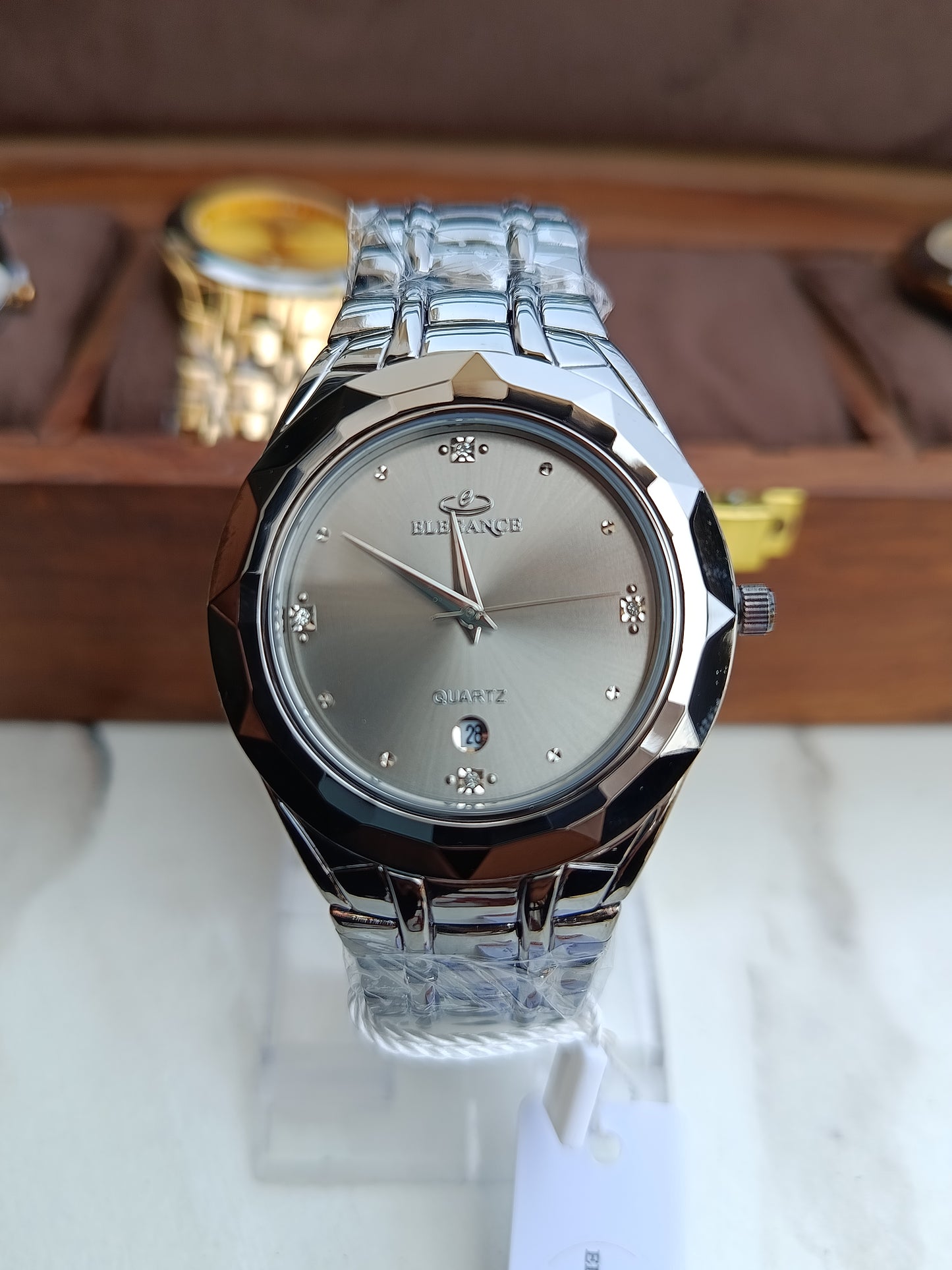 Elegance El-2414-M Silver Tone Grey Dial Men's Watch