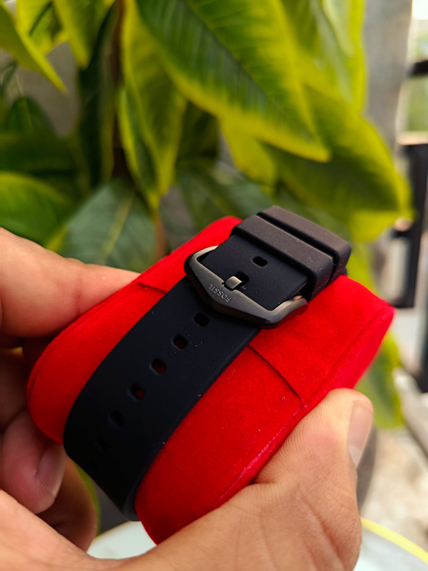 Fossil Bannon Men's Silicone Strap Watch