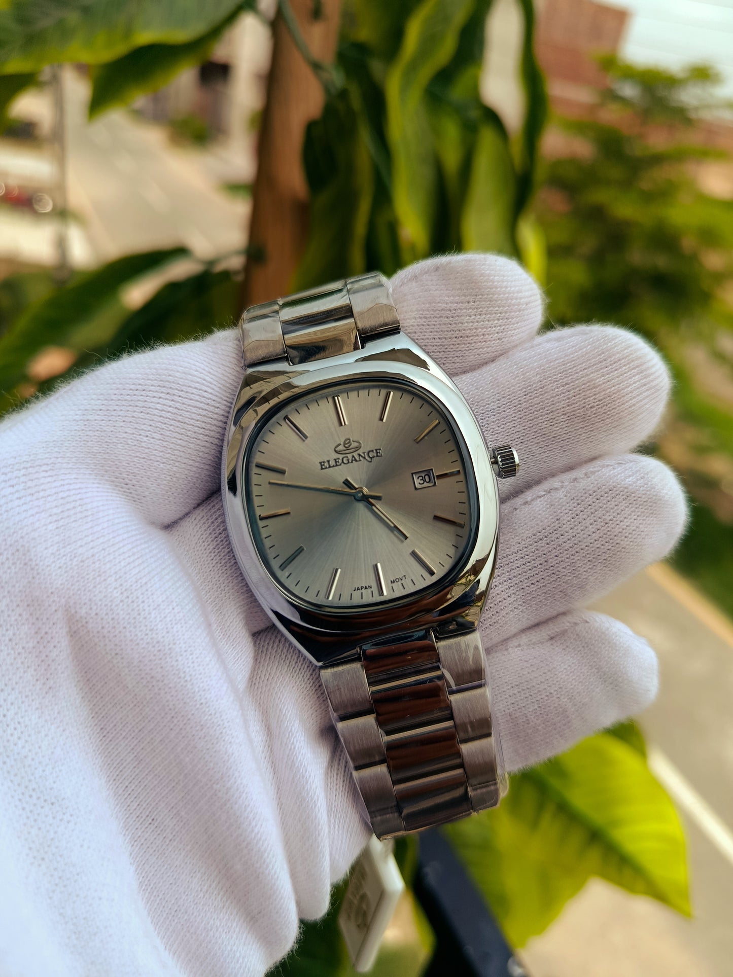 Elegance Men's Silver Dial Watch