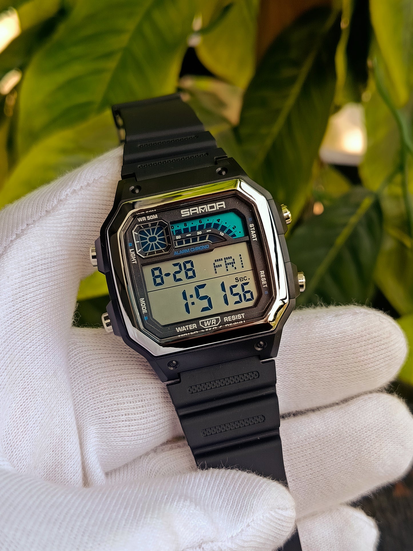 Sanda 6196 Dual Display Sports Watch – Waterproof Analog Digital Wristwatch for Men in Pakistan