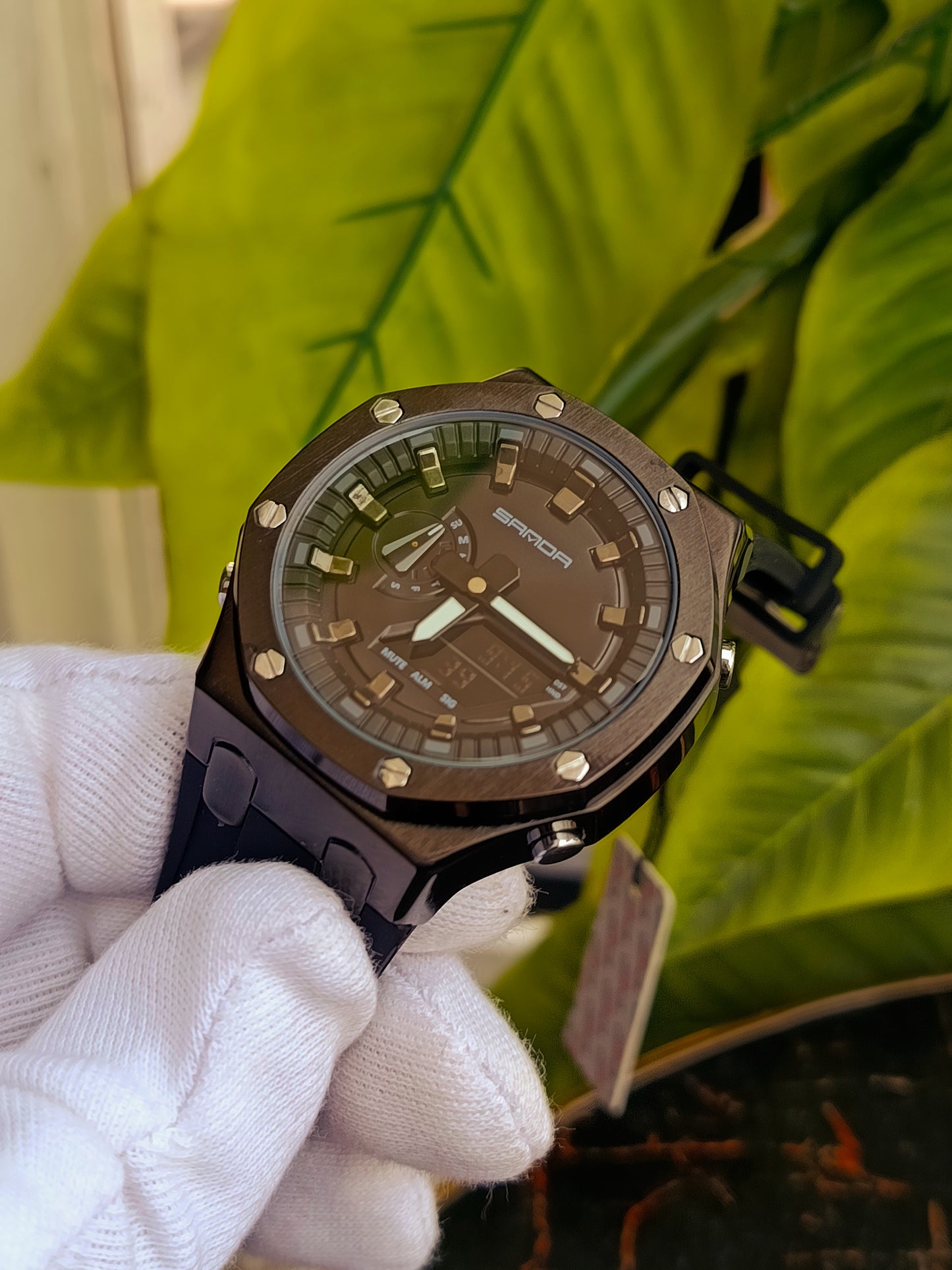 Sanda Octagonal Dual Time Men's Sports Watch