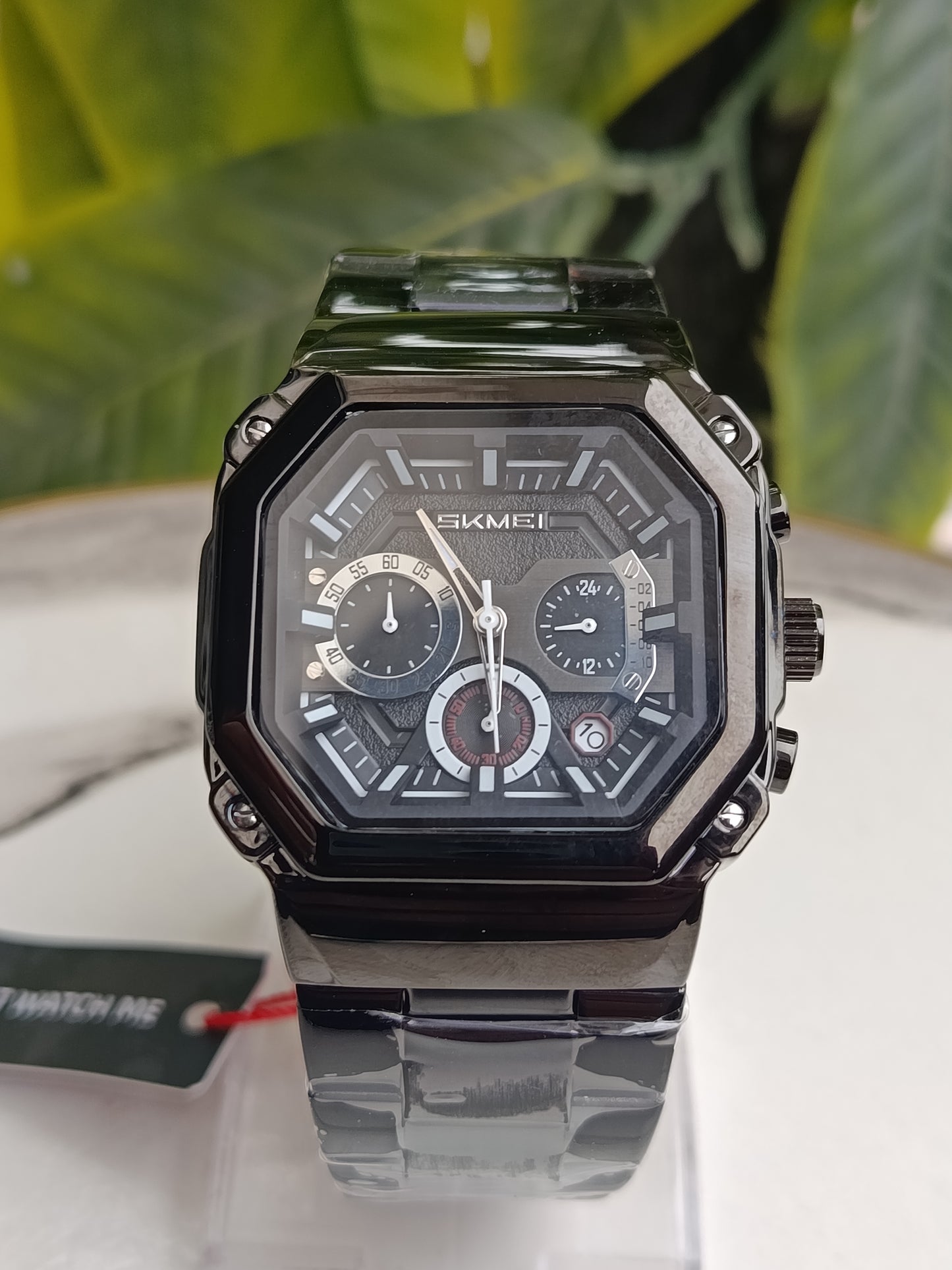 Skmei Rectangle Black Chronograph Men's Watch
