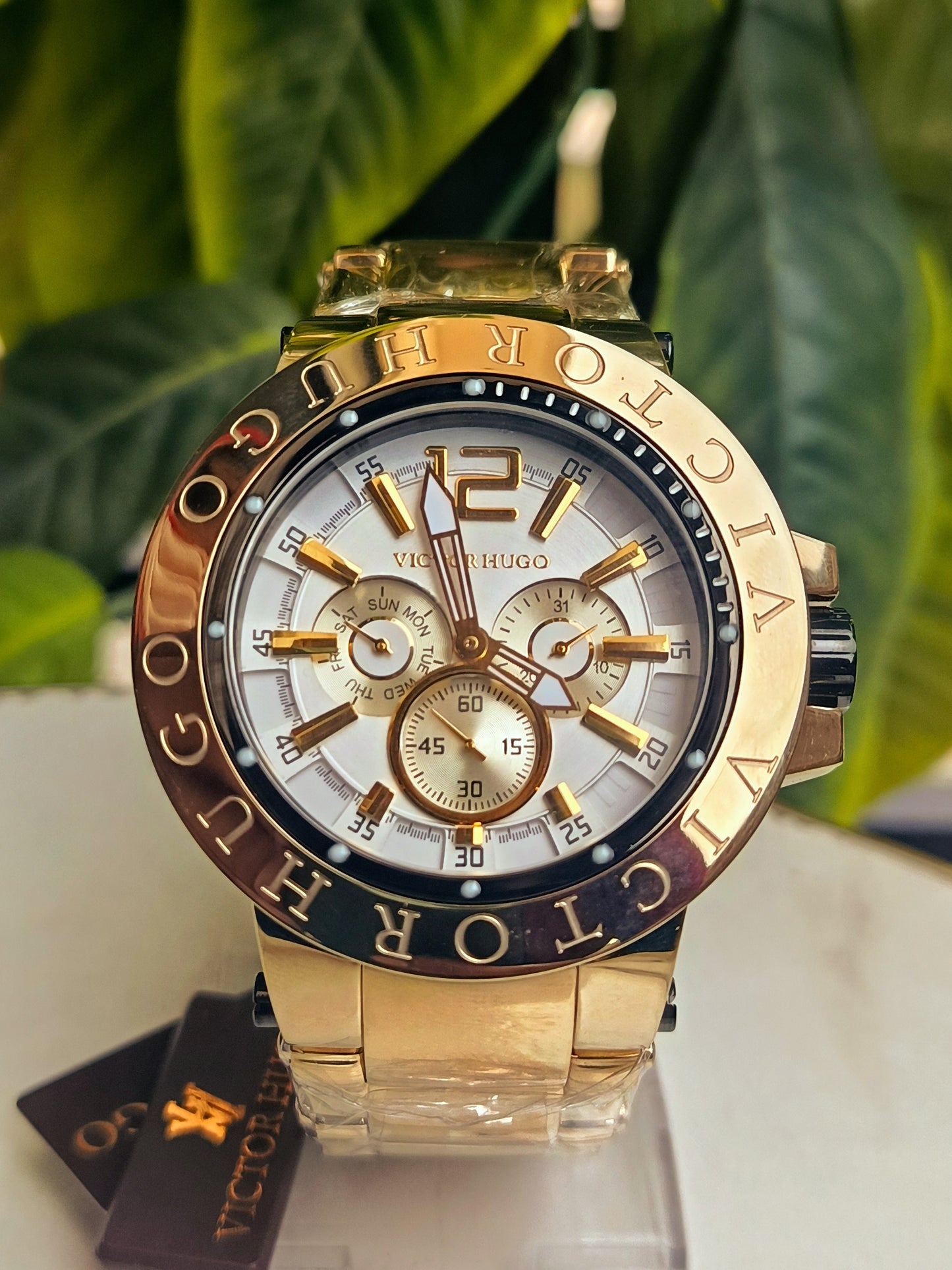 Victor Hugo White Dial Men's Watch