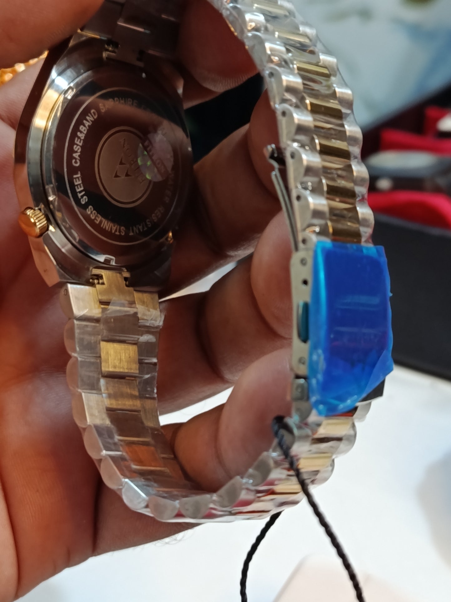 Fitron Double Tone Men’s Watch – Japanese Quartz, Sapphire Glass, Silver & Gold Stainless Steel | Box & Warranty Included