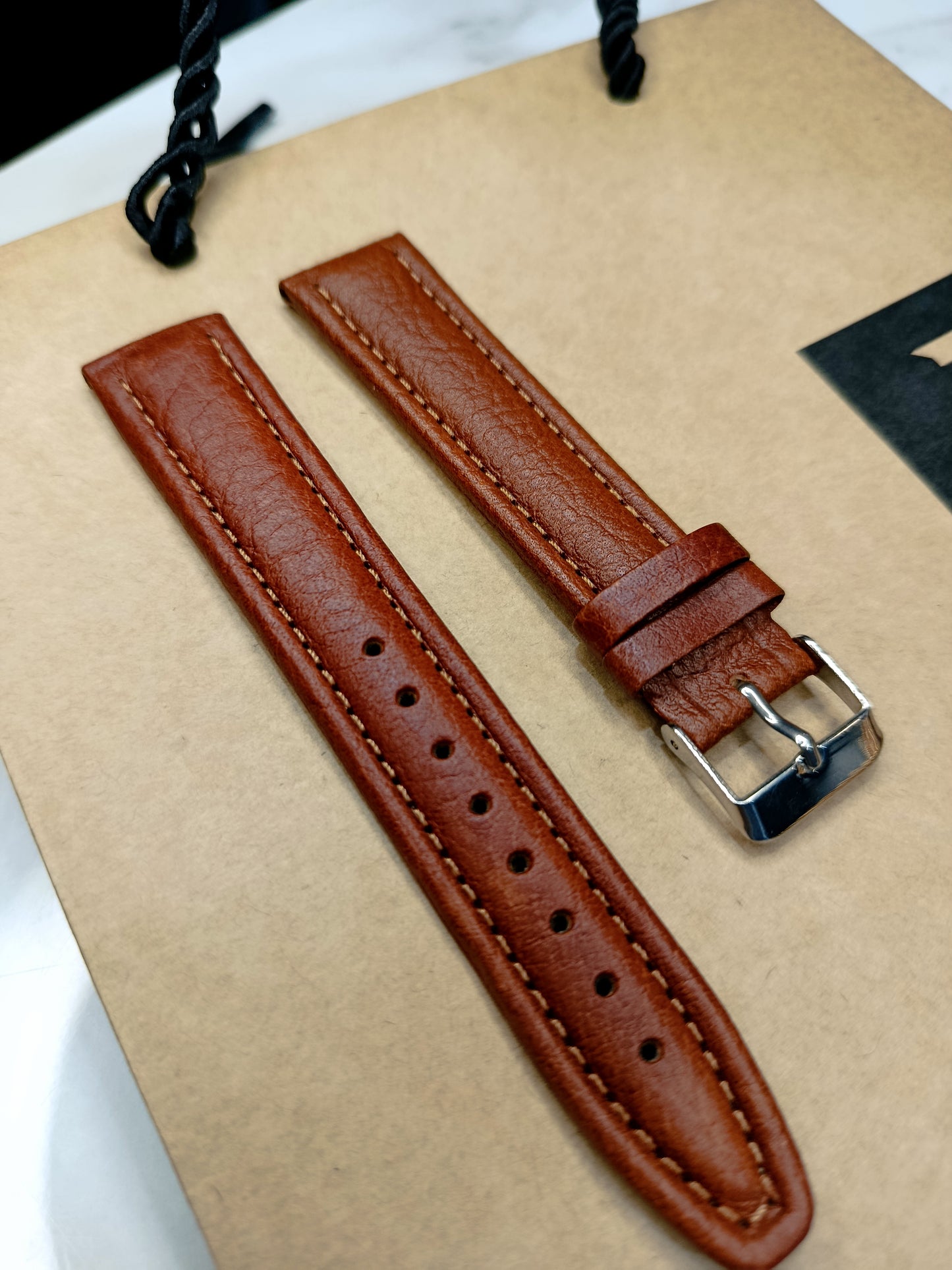 Condor Original Leather Men's 20mm Brown Leather Strap