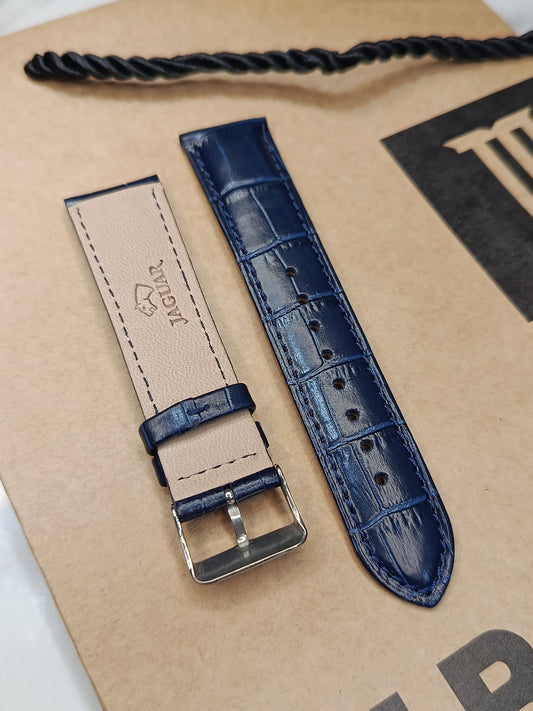 Jaguar Blue Leather Strap For Men's 22mm