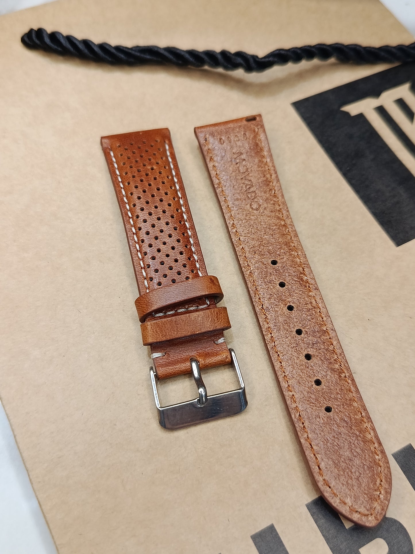 Movado Brown Leather Men's 21mm