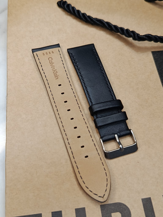 Calvin Klein 22mm Black Original Leather Strap