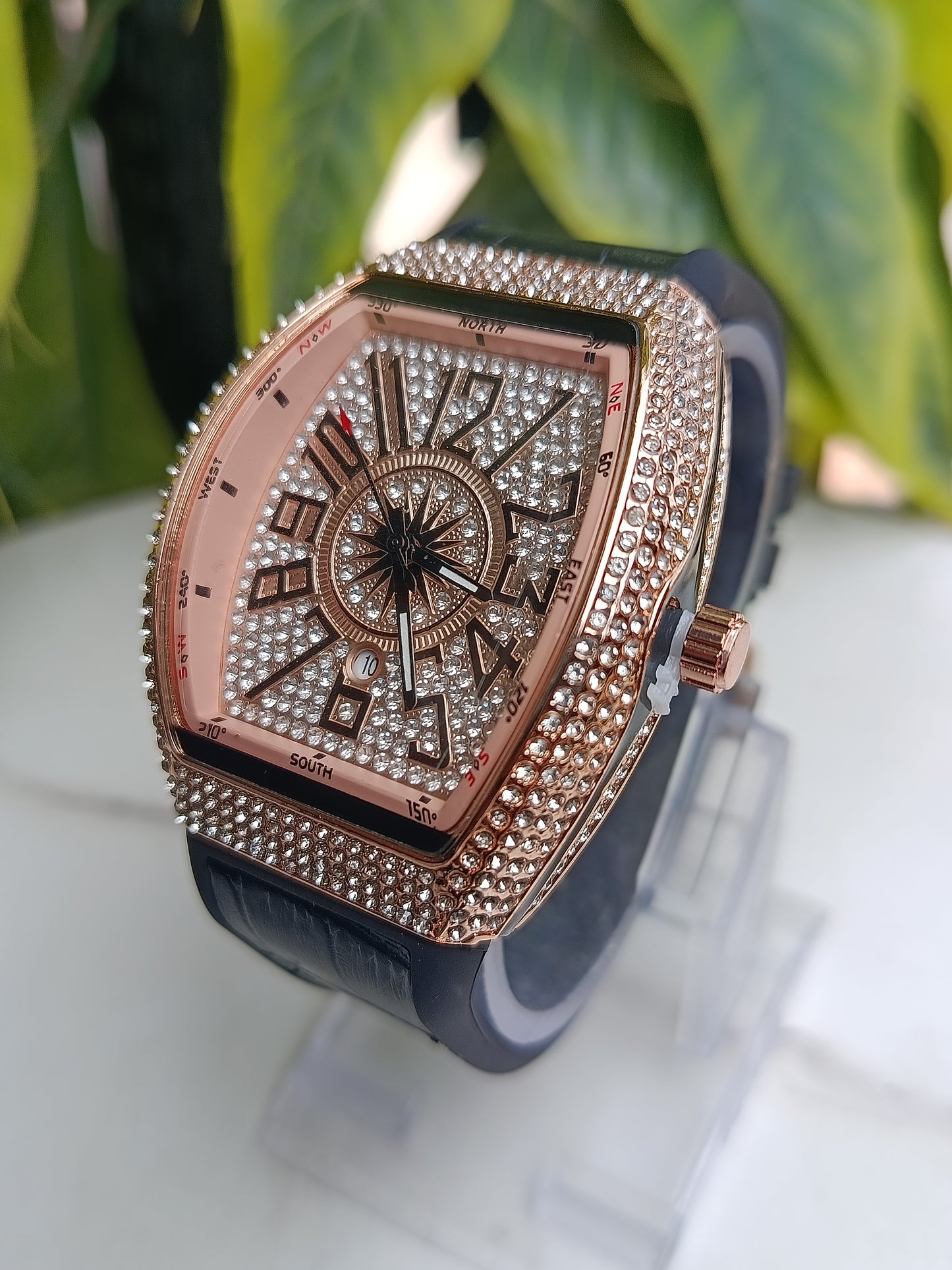 Men's Big Dial Iced Dial Watch